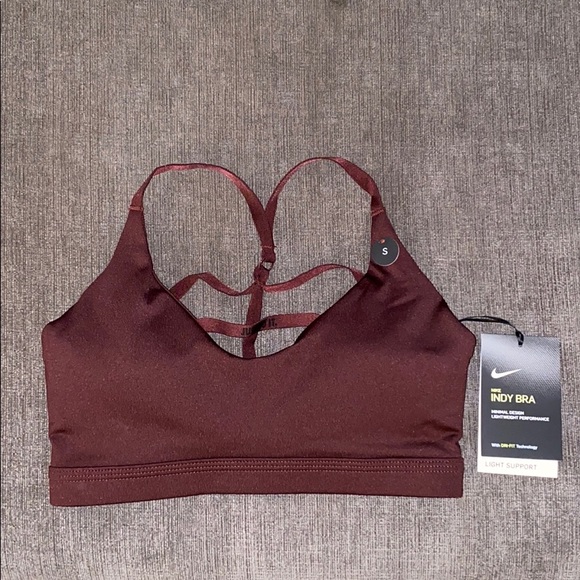 maroon nike sports bra